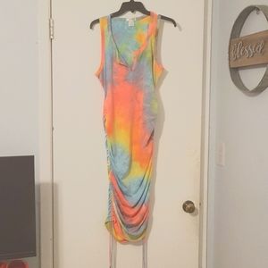 Tye-dyed Rilouched Dress